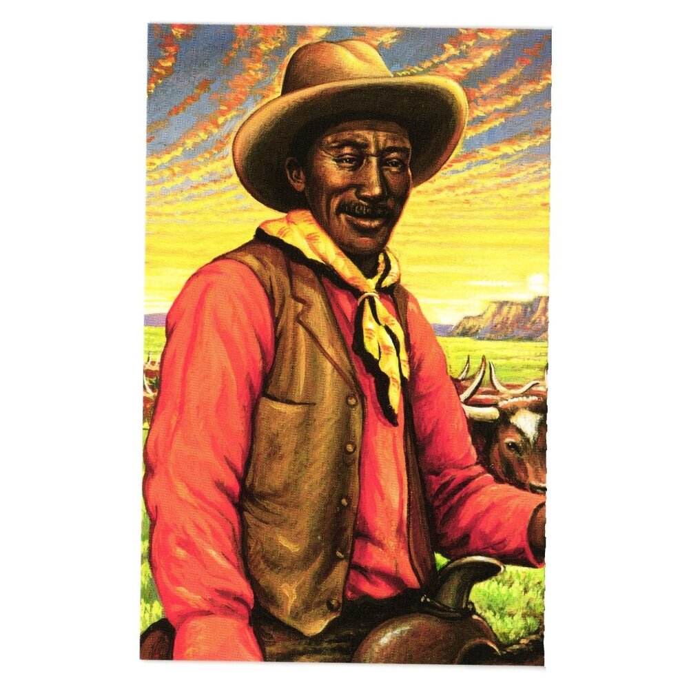 Bill Pickett Willie M Pickett Postcard USA Fearless Black Cowboy Bulldogging